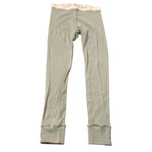 NEW
SKIMS Logo Pointelle Cotton Rib Leggings Mineral Sage Green Size 8 Girls
